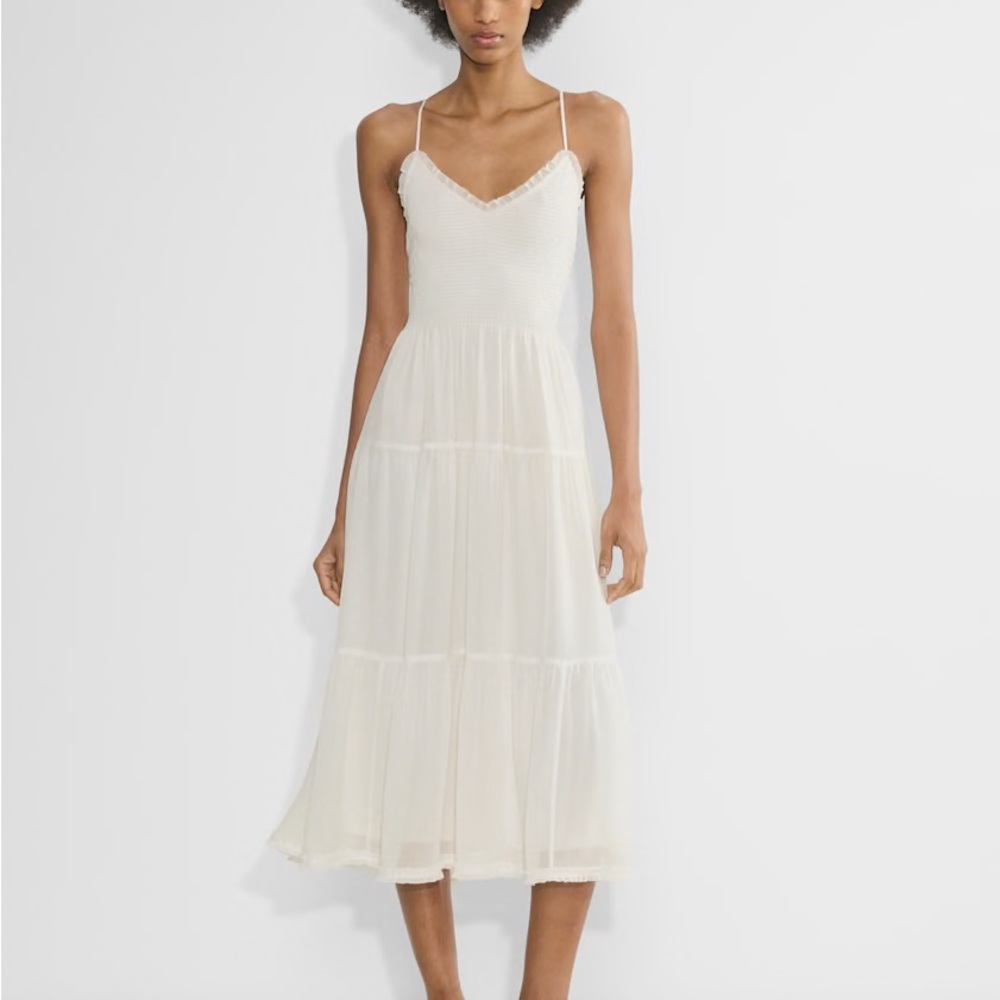 Aritzia Tuberose White Midi Dress | Size Small